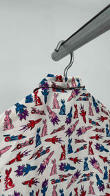 PRADA Rabbit Printed Silk Shirt