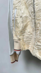 Thom Browne Karakul Letaher Varsity Jacket