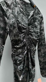 Isabel Marant L/S Floral Glitter Gathered Top