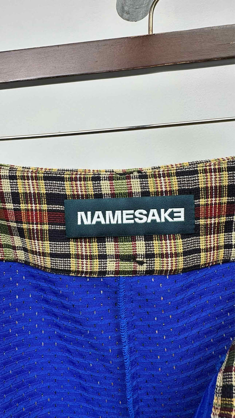 NAMESAKE Plaid Layered Shorts