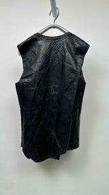 Carol Christian Poell Perforated-leather Object-dye Vest