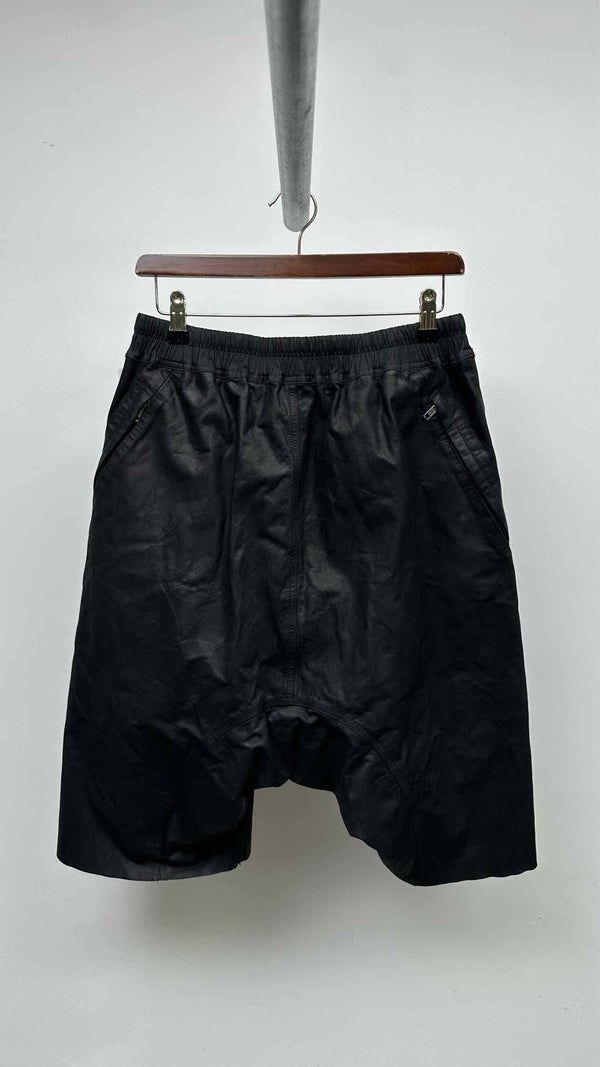 Rick Owens Basket Swingers Leather Shorts