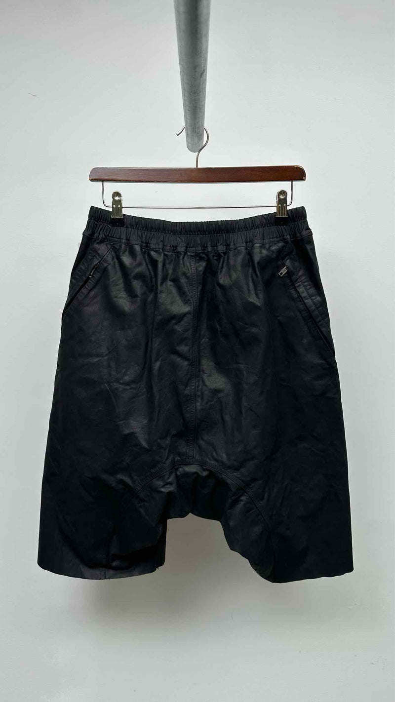 Rick Owens Basket Swingers Leather Shorts