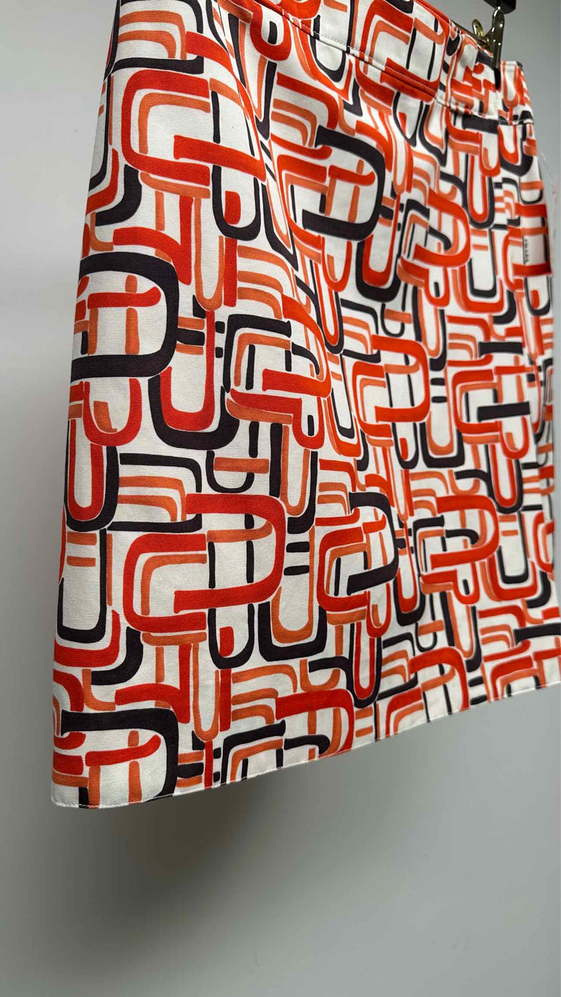 PRADA Geometric-print Wrap Skirt