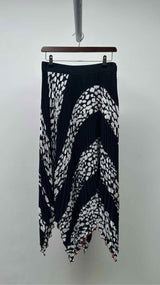 Proenza Schouler Asymmetrical Pleated Printed Long Skirt