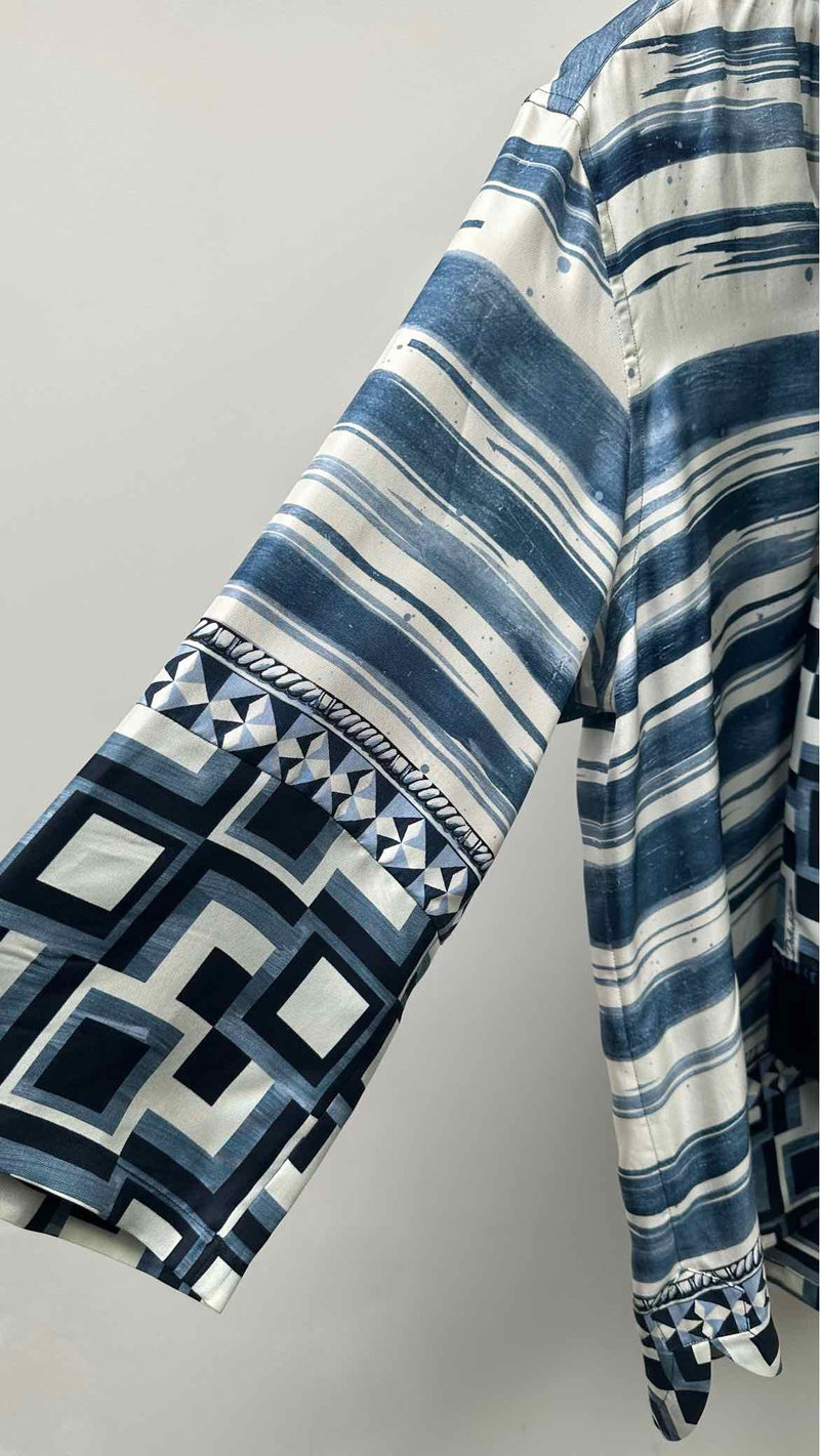 Dolce & Gabbana Half-sleeve Front-tie Printed Shirt