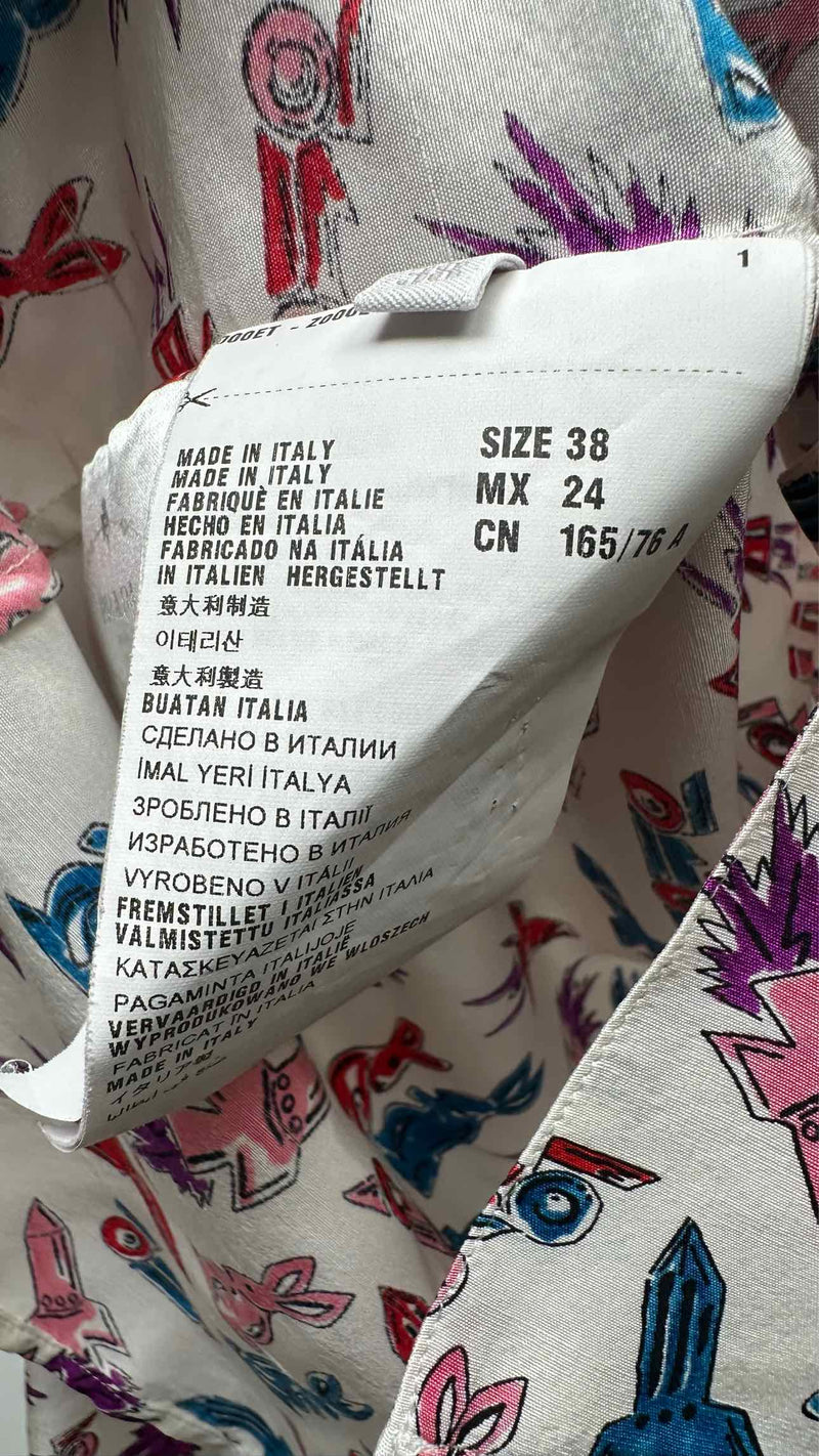 PRADA Rabbit Printed Silk Shirt