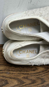 Chanel Tweed Patent Leather Sneakers