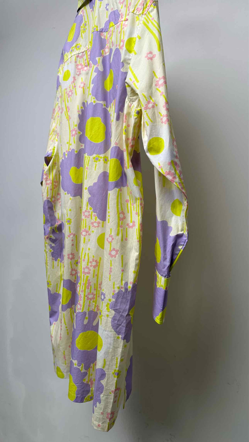 Sportmax Belted Floral Oversized Shirt Dress