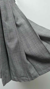 Comme des Garcons Black Houndstooth Pleated Long Skirt
