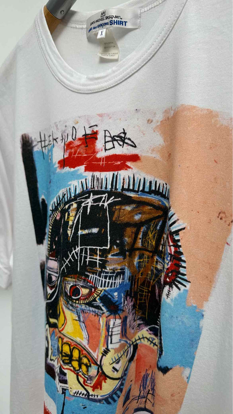 Comme Des Garçons Shirt x Jean Michel Basquiat Front - long Basquiat T-shirt