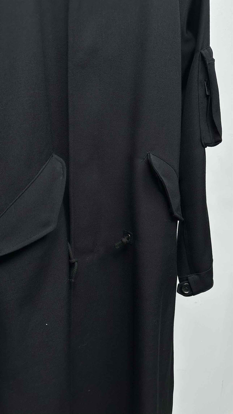 Yohji Yamamoto Pour Homme Wool Gabadine Hooded Mods Coat