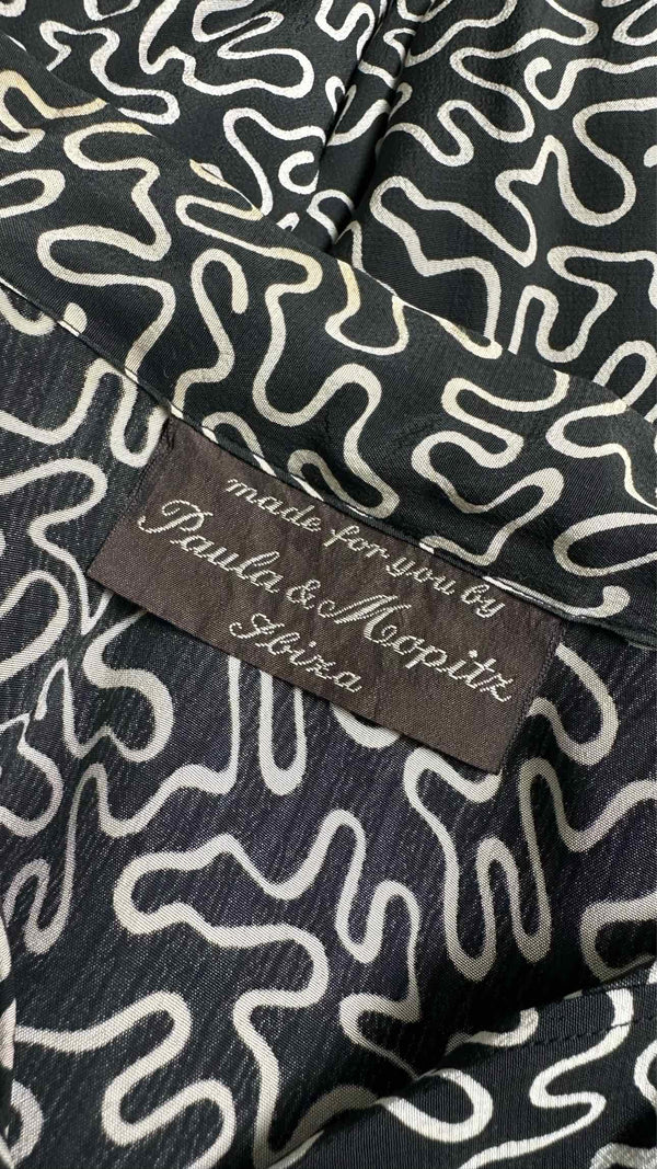 Paula & Mopitz Chain-printed Satin Shirt
