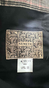 Nemeth Houndstooth Drop-Clutch Crop Pants
