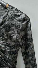 Isabel Marant L/S Floral Glitter Gathered Top