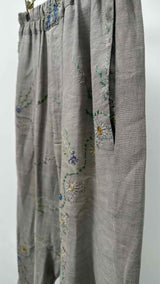 By Walid Floral-embroidered Easy Pants