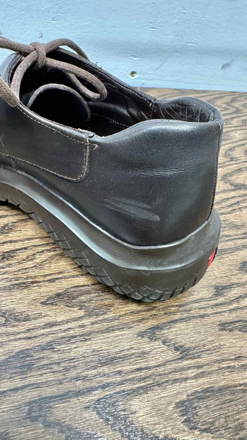 PRADA Sport Leather Square Sneakers