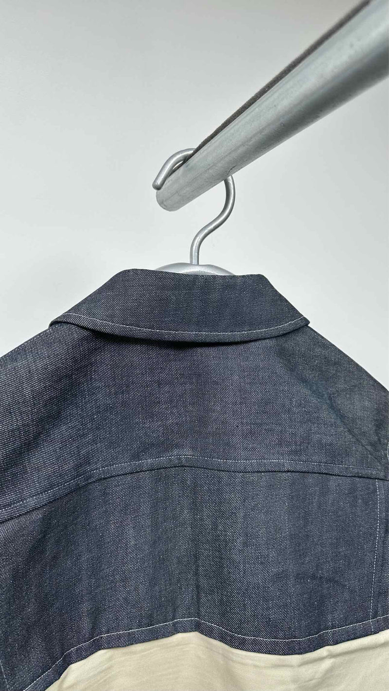 Comme Des Garcons Homme Plus Zip-up Denim Hybrid Jacket