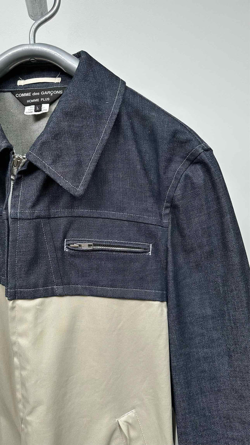 Comme Des Garcons Homme Plus Zip-up Denim Hybrid Jacket