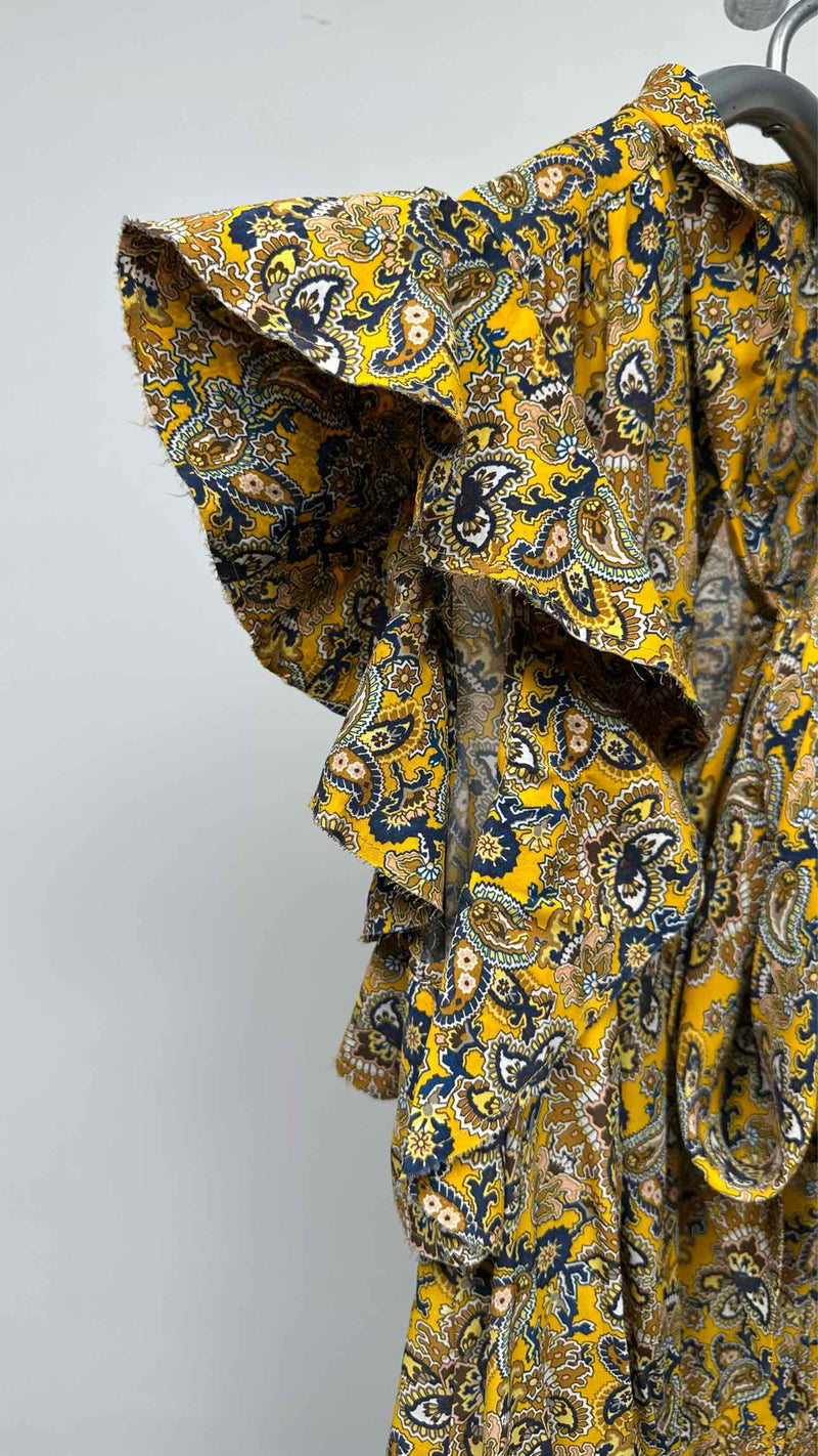 Balenciaga N/S Frill Paisley Blouse