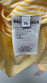 Balenciaga Back Logo Printed Oversized Stripe Shirt