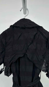 A Tentative Atelier S/S Satin Layered Raw-end Dress Coat