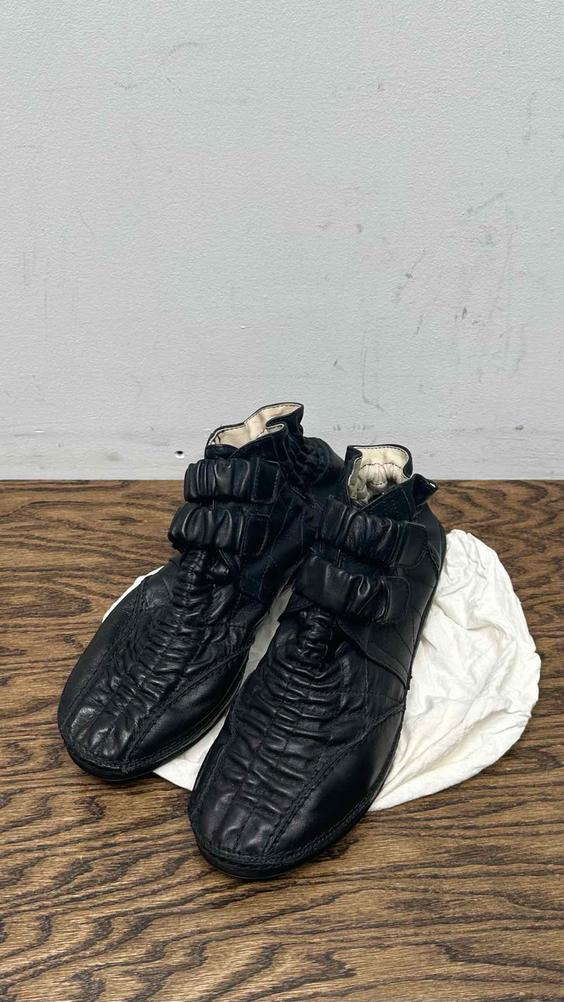 Margiela High-top Velcro Gathered Sneakers