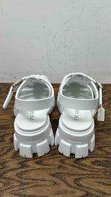 PRADA Soft Cage Blanco Sandals