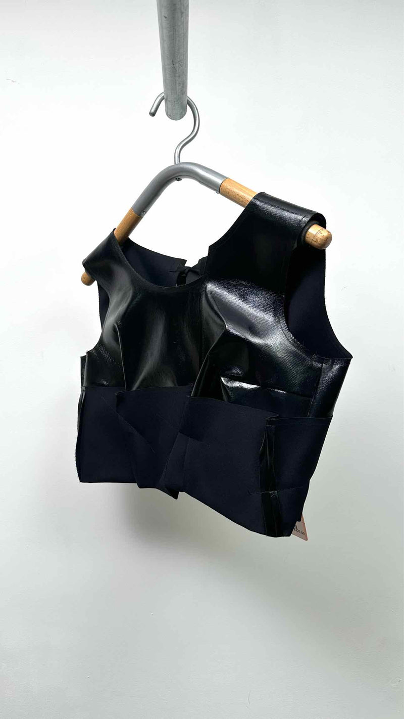 Comme Des Garcons N/S Back-open Folded Cropped Top