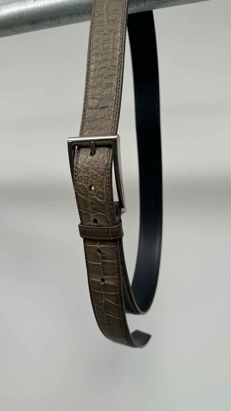 PRADA Crocodile Leather Belt