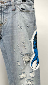 Dolce & Gabbana X DC Comics Distressed Badman Patch Jeans