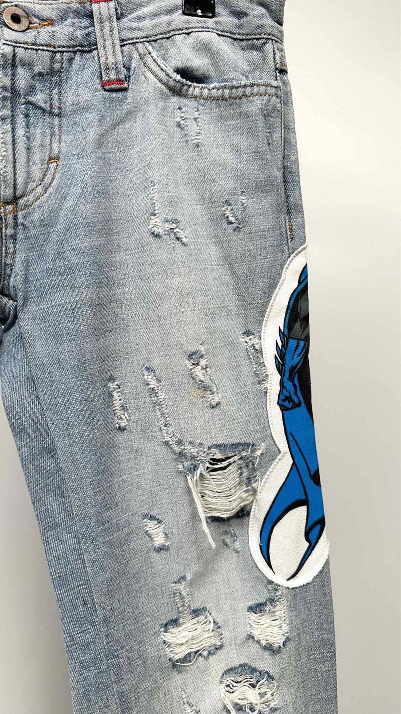 Dolce & Gabbana X DC Comics Distressed Badman Patch Jeans