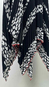 Proenza Schouler Asymmetrical Pleated Printed Long Skirt