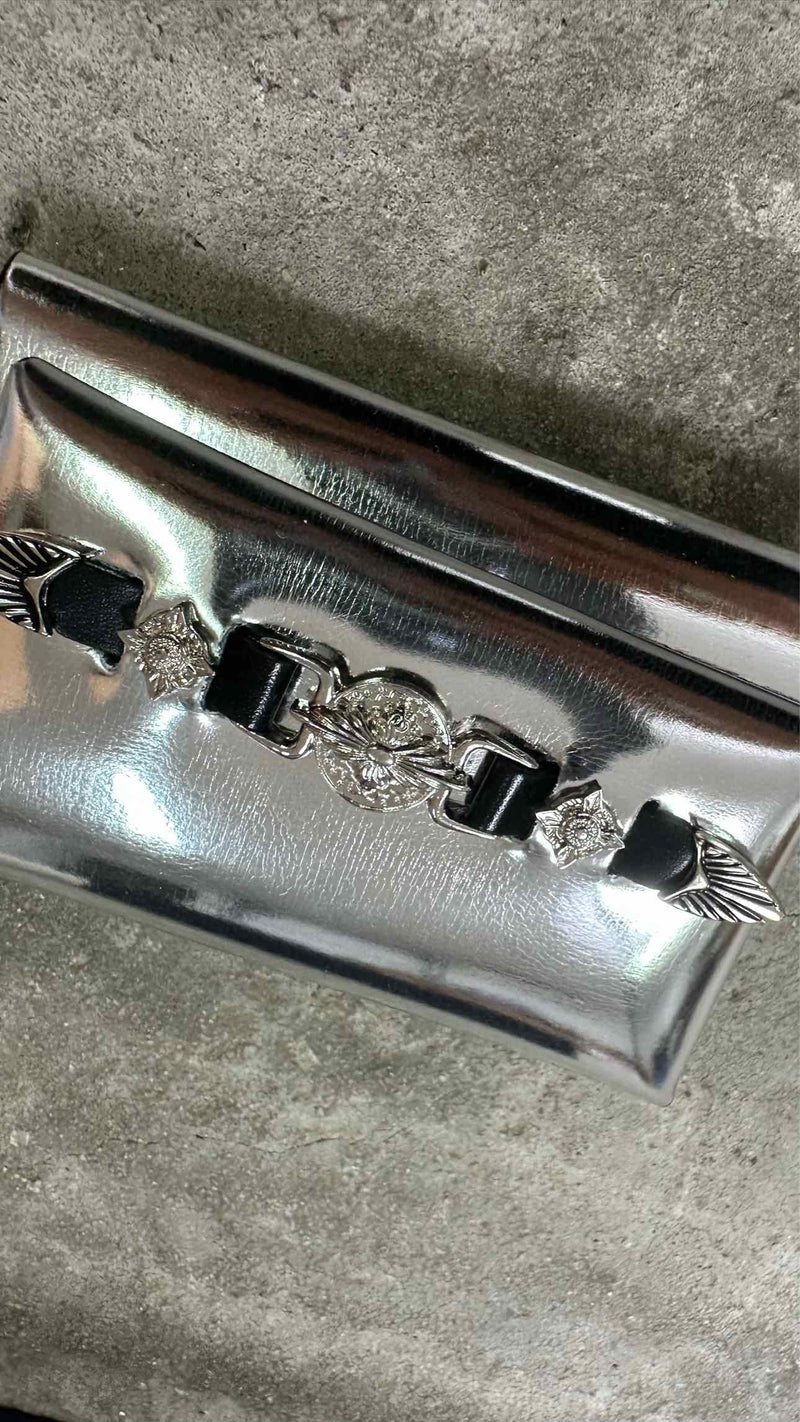 Toga Archives Silver Leather Wallet