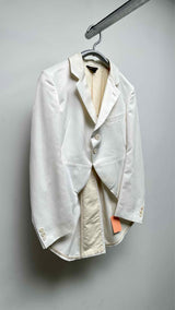 Comme Des Garcons Belt-datailed Tow-tone Tuxede Jacket