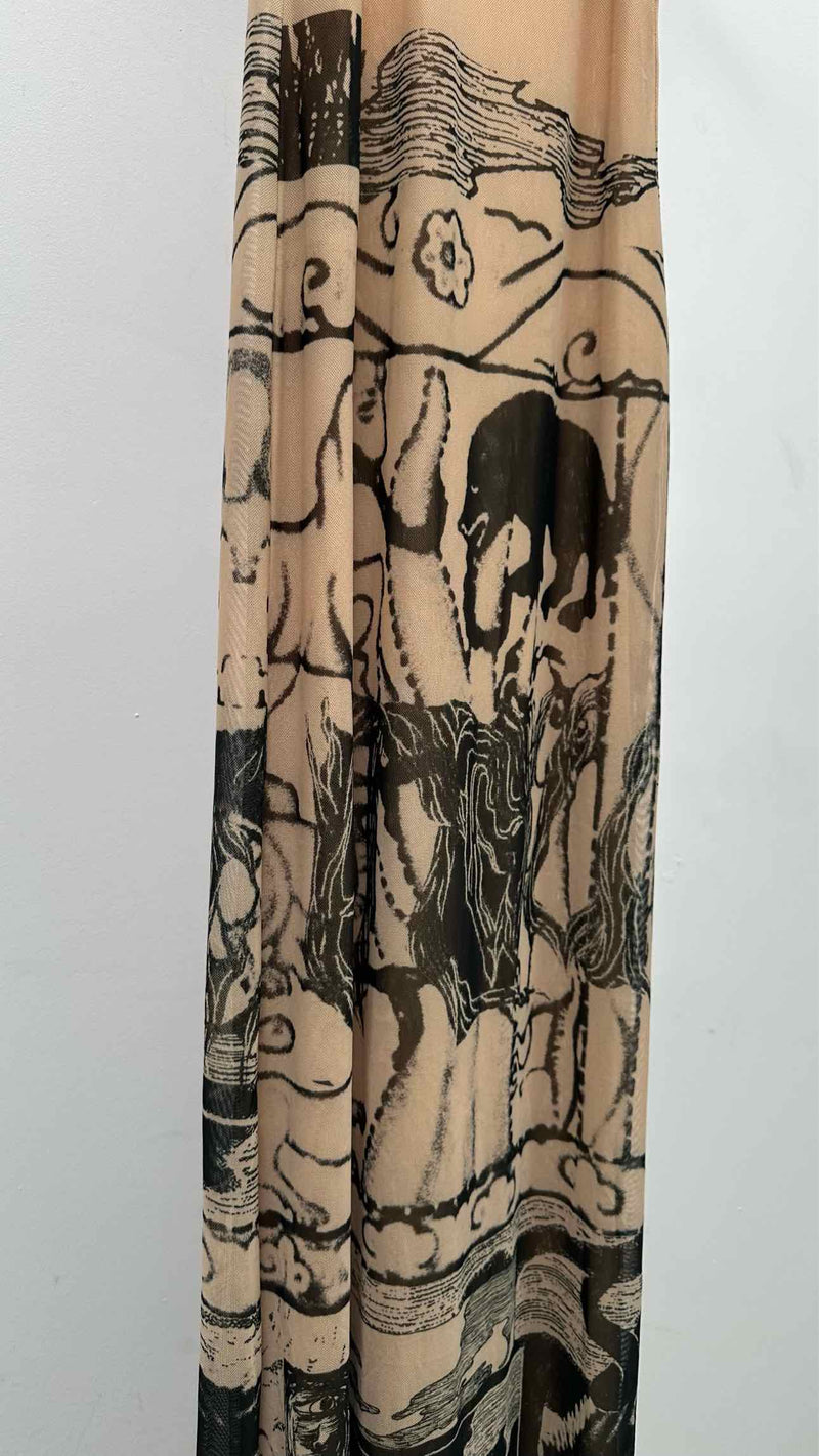 OTTOLINGER N/S Printed Mesh Tank Maxi Dress