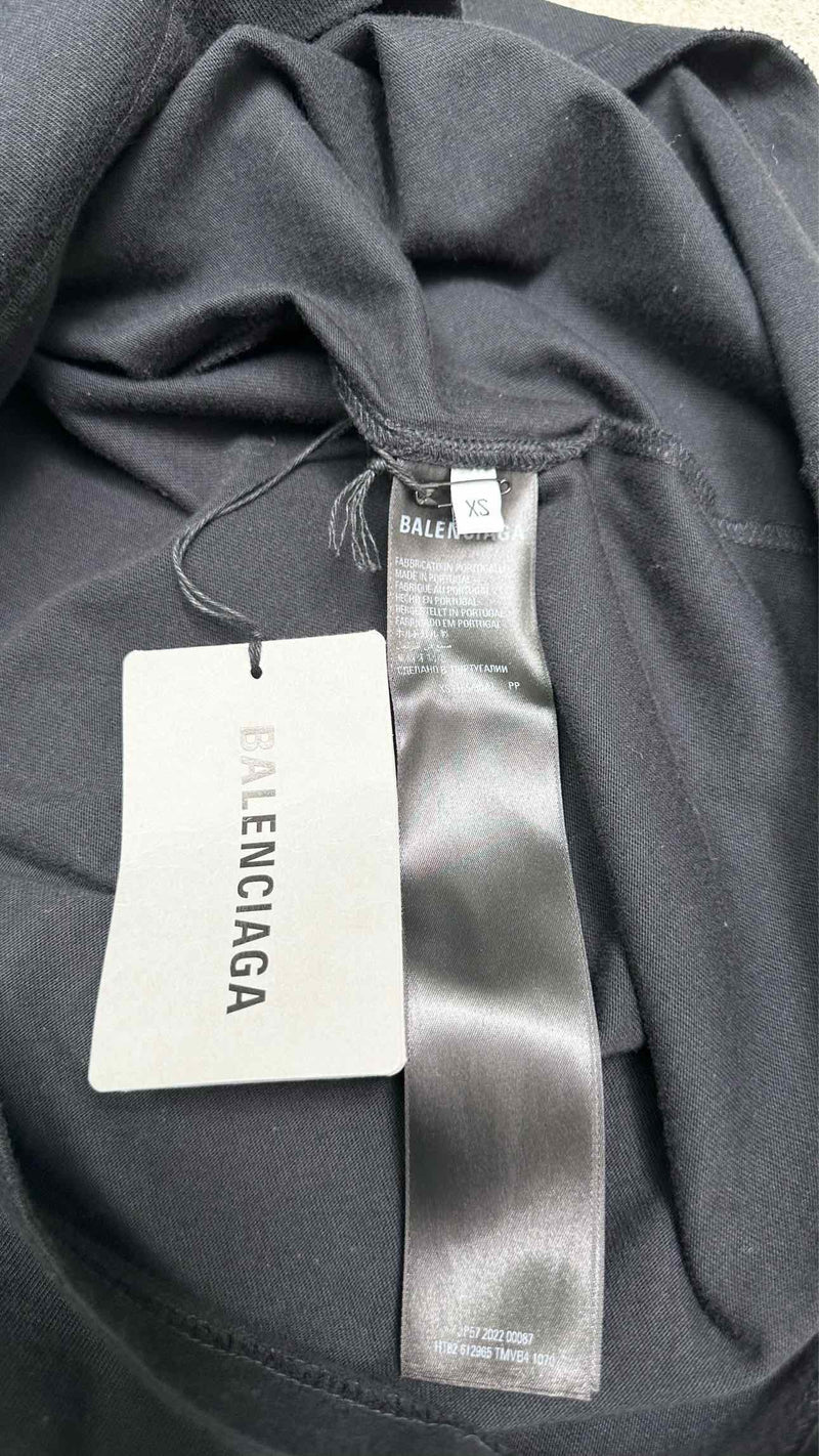 Balenciaga Brush Script Logo DistressedT-shirt