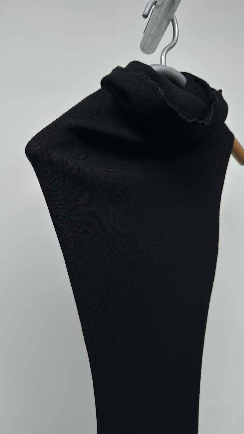 Rick Owens N/S Asymmetrical Rib Knit Long Dress