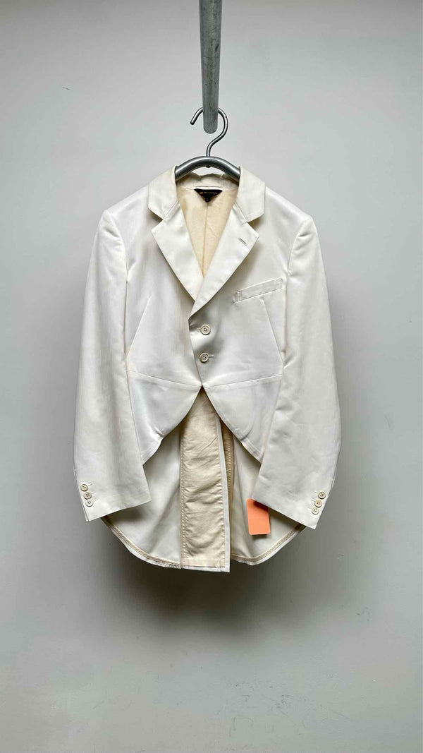 Comme Des Garcons Belt-datailed Tow-tone Tuxede Jacket
