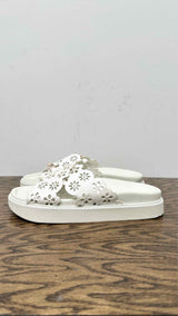 Simone Rocha Lacer-cut Floral Slides