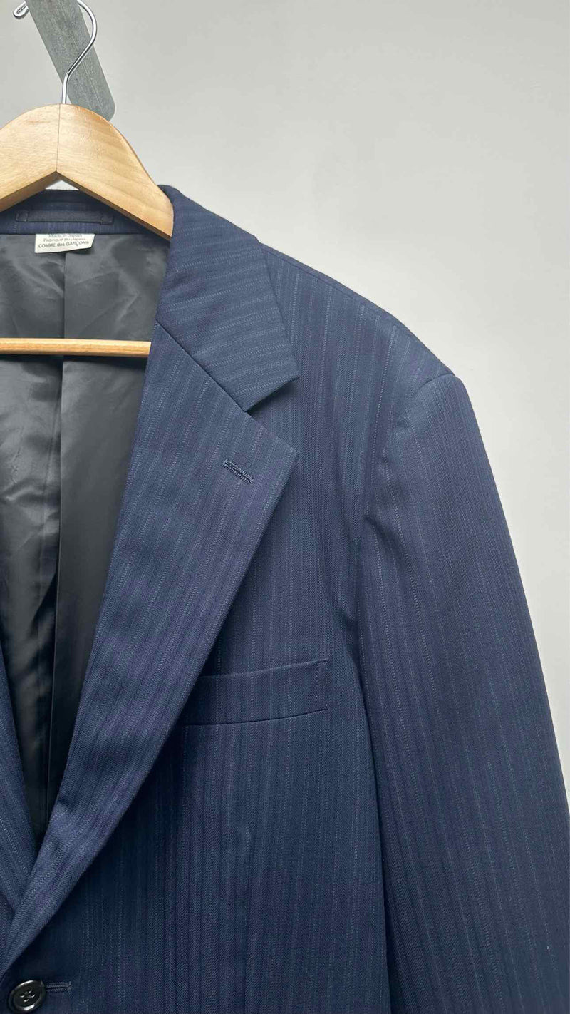 Comme Des Garcons Homme Plus Oversized Pinstripe Armor Jacket
