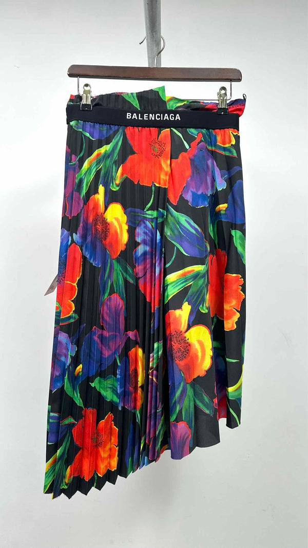 Balansa Mid-length Pleated Floral Skirt