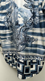 Dolce & Gabbana Half-sleeve Front-tie Printed Shirt