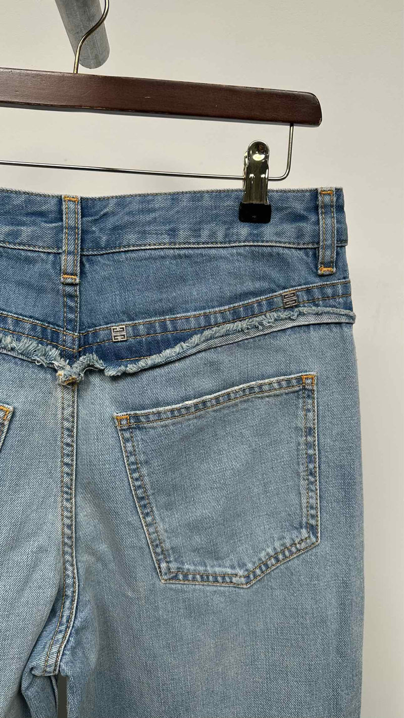 Givenchy Distressed Waist Docking Wide Jeans