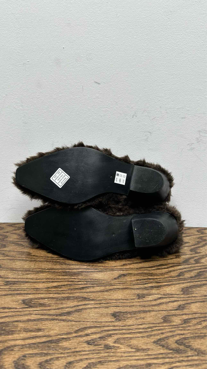 Junya Watanabe Faux-Fur Mules