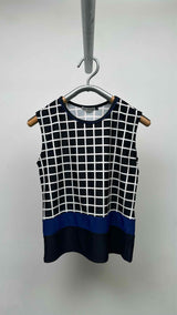Issey Miyake N/S Plaid Hybrid Top