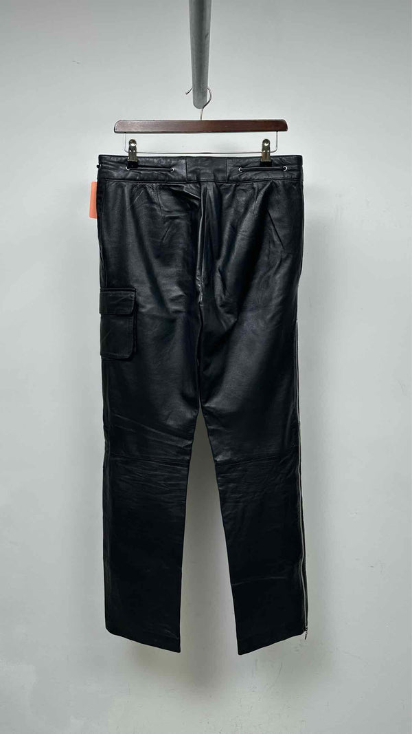 Fendi Drawsring Leather Cargo Pants
