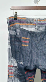 Issey Miyake Men Pressed Printed Pants