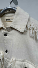 OTTOLINGER Oversized Fringe-Detailed Denim Jacket