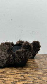 Junya Watanabe Faux-Fur Mules